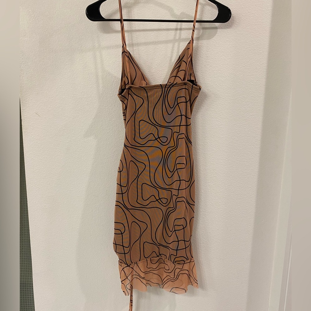 Abstract Ruched Slip Dress - Picture 4 of 4